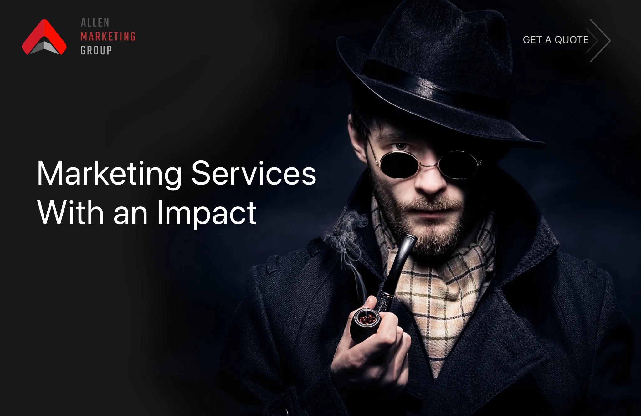 The redesigned Allen Marketing Group website