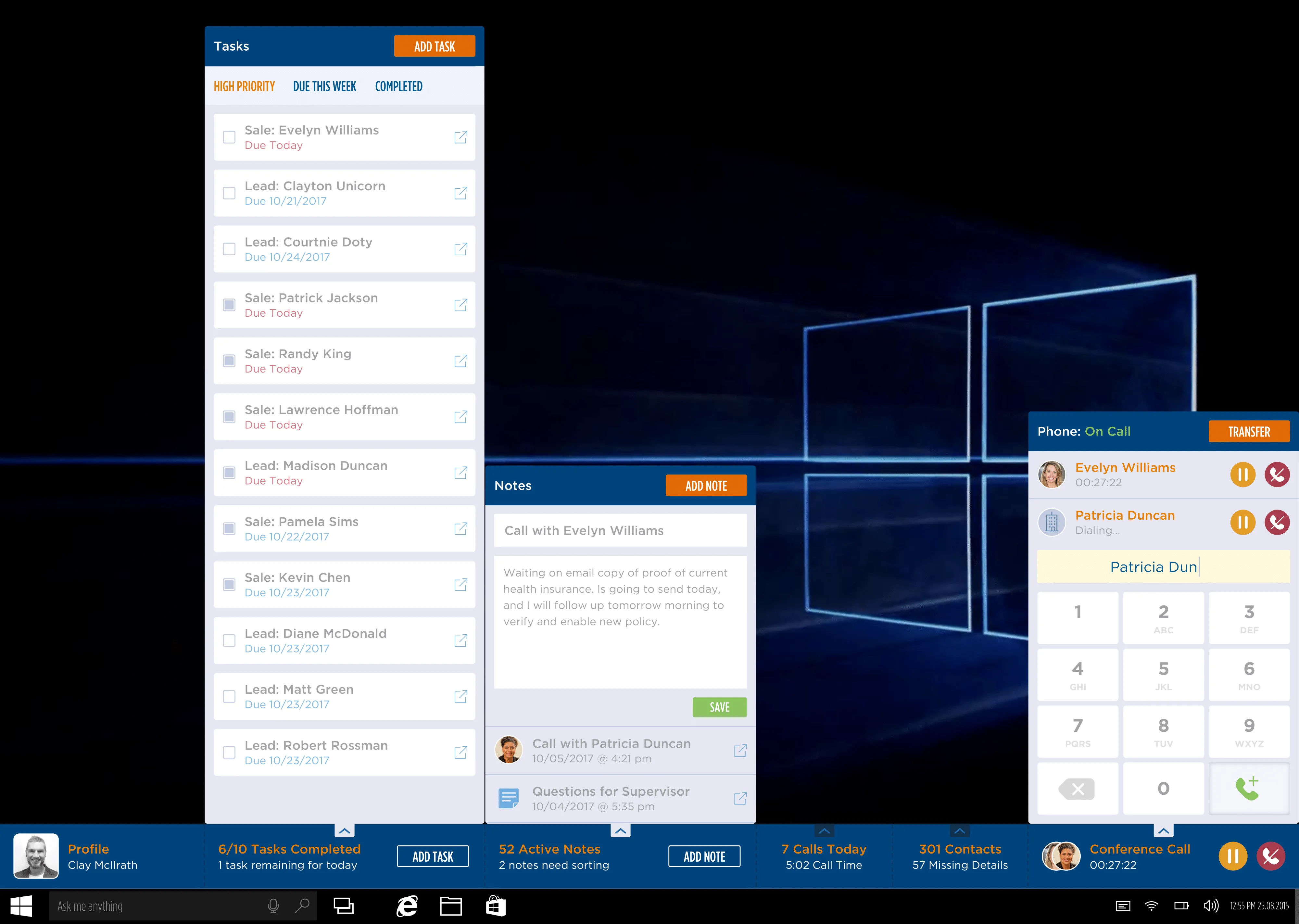 The Foxtrot desktop VoIP client interface