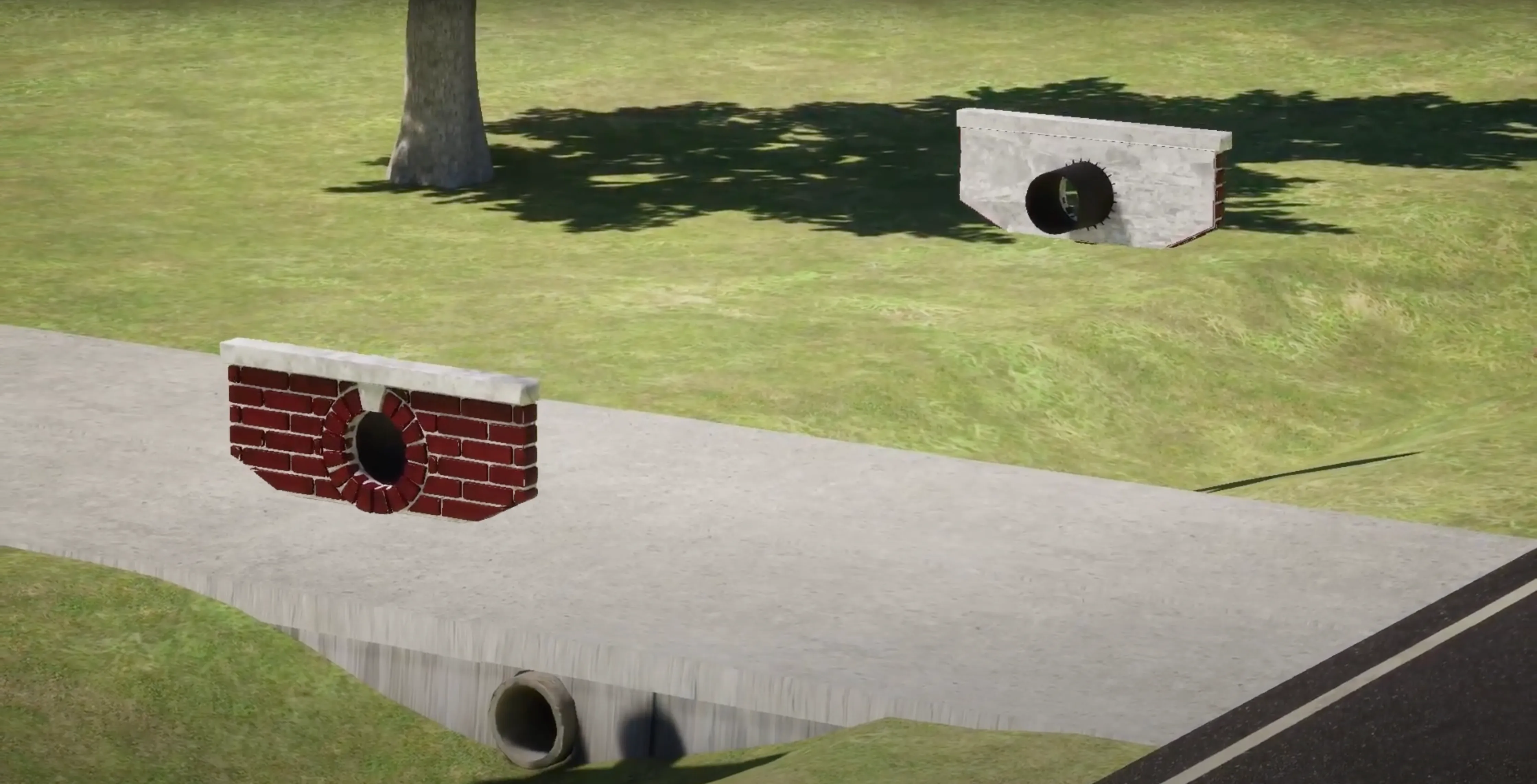 3D-rendered visualization of the Homebridge headwall product