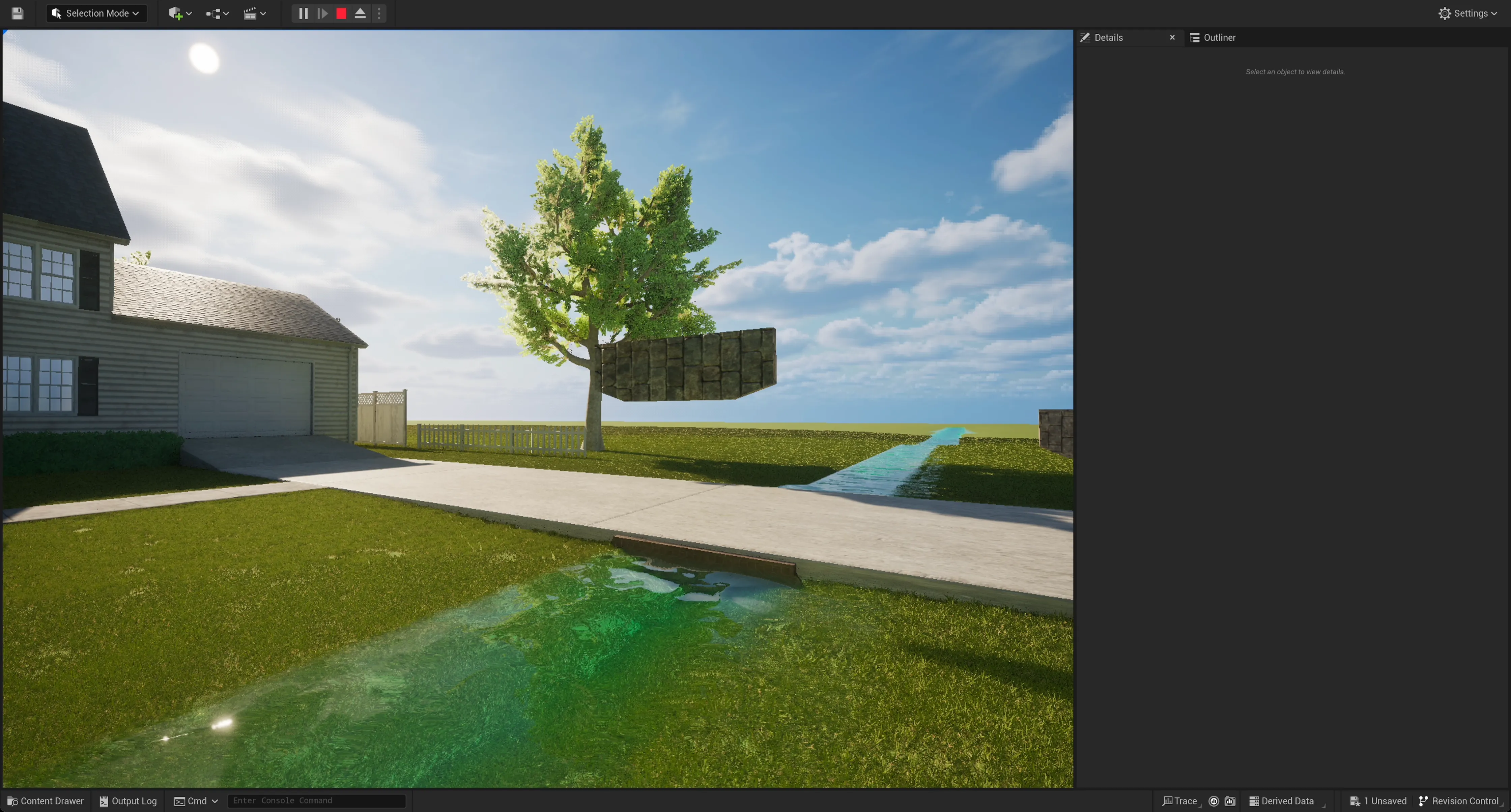 Modeling the Homebridge headwall in Unreal Engine 5
