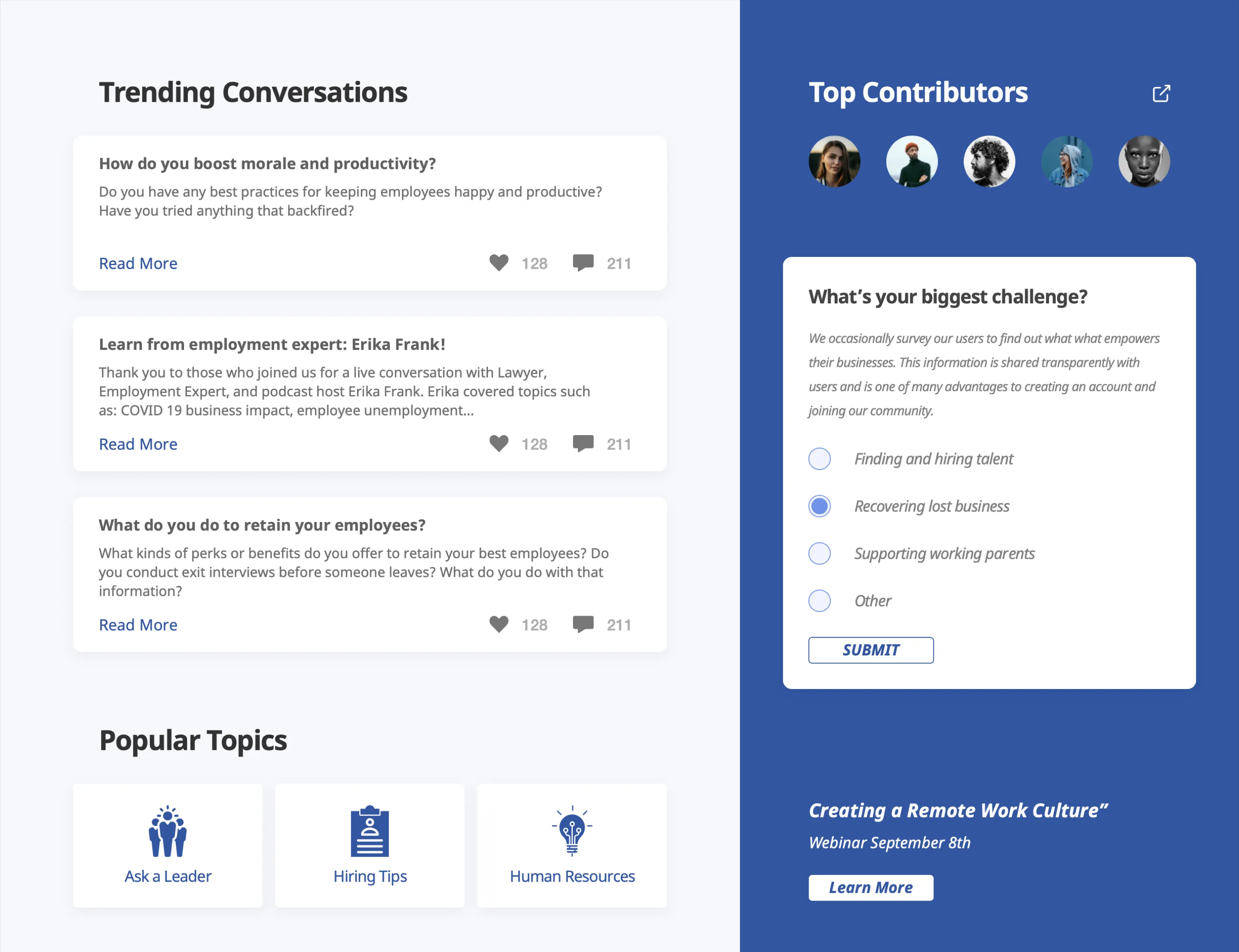 The Indeed employer community platform