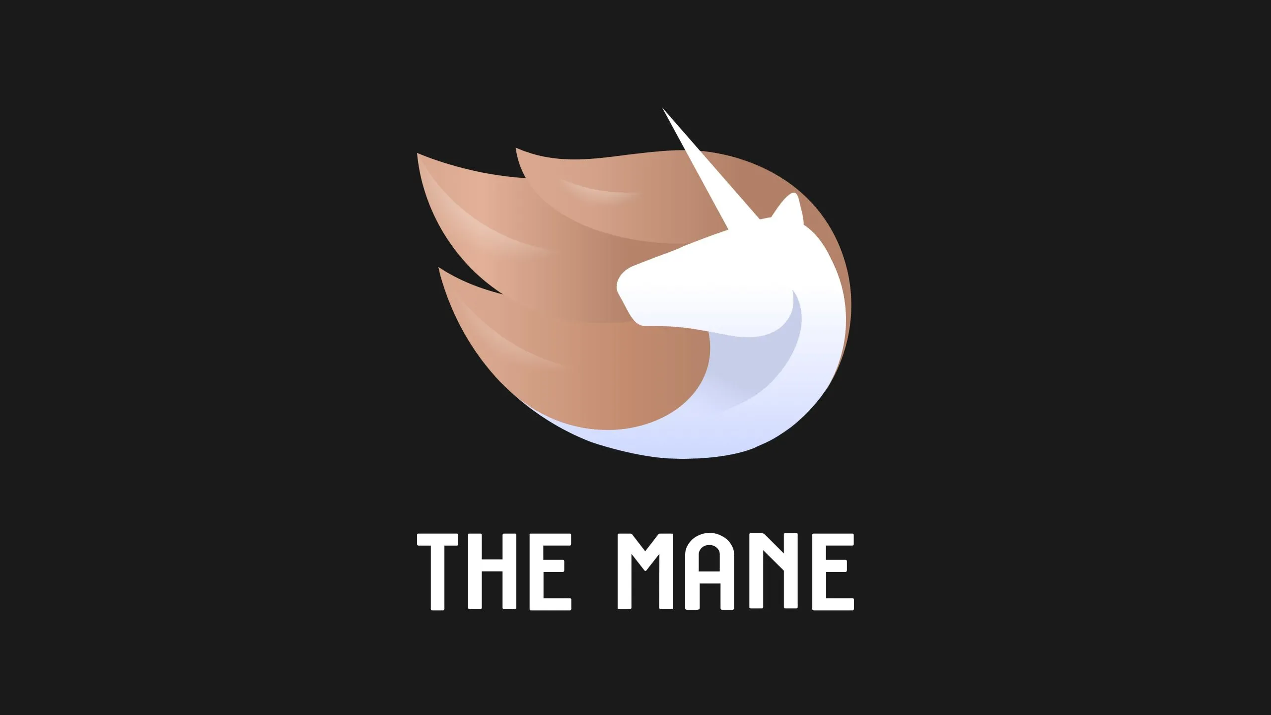 The Mane brand image — a unicorn with a flowing golden mane