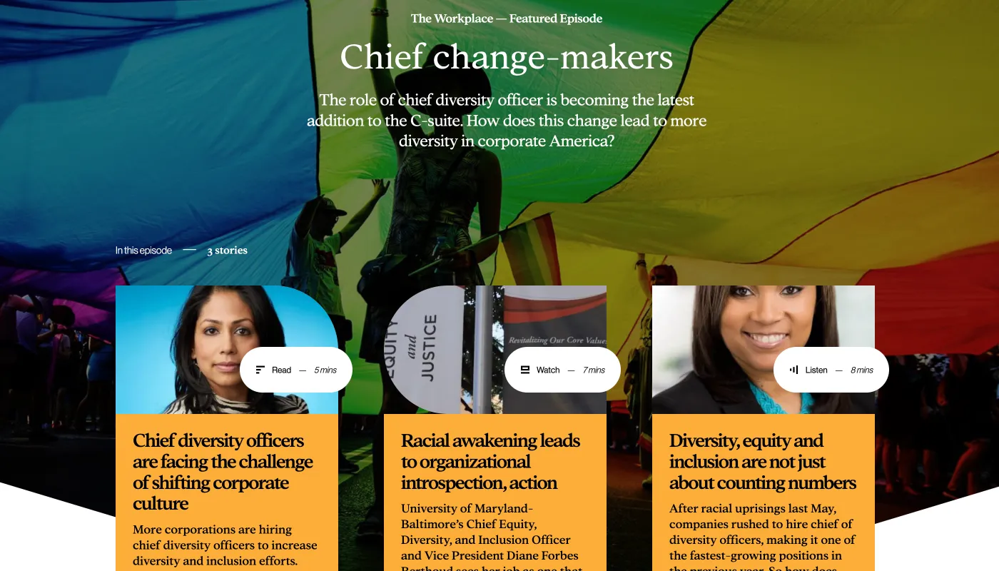 The iPondr platform featured view